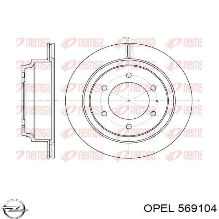 Задні дискові гальма Opel 569104 ціна, від 41.77 USD