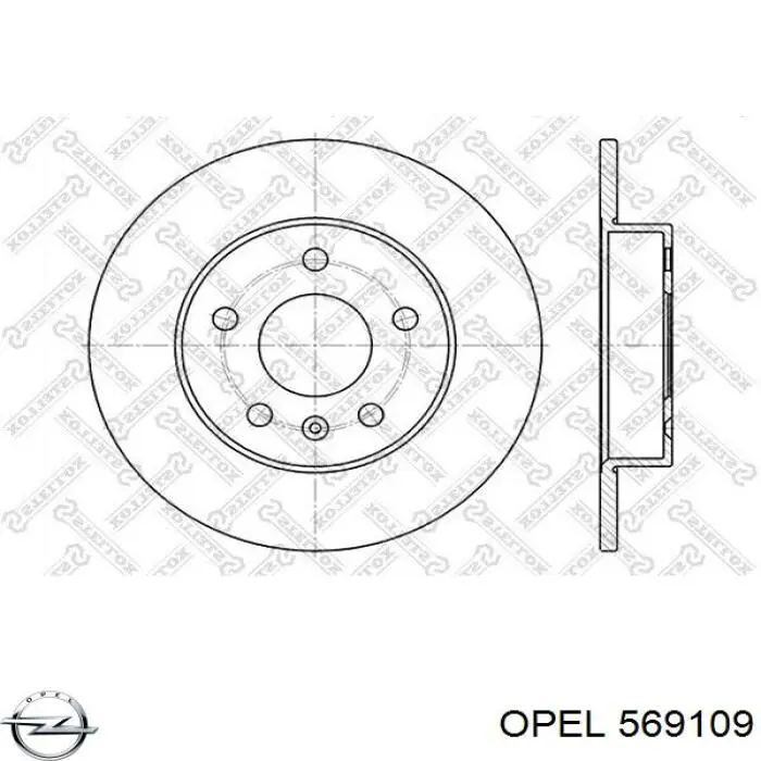 569109 Opel Дискові гальма