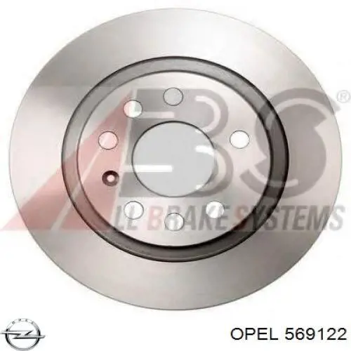 569122 Opel диск гальмівний задній