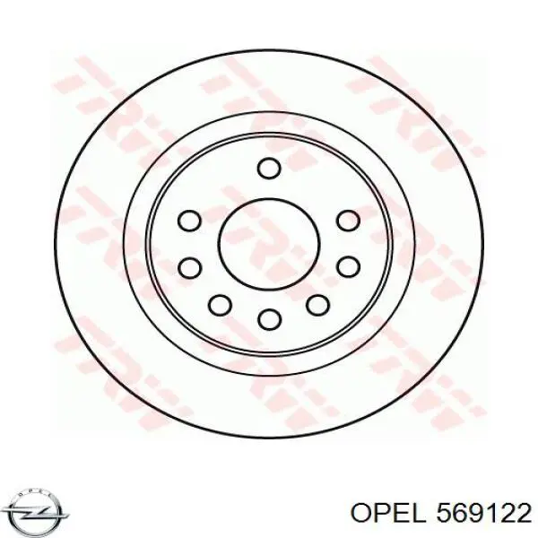 Купити 569122 Opel Диск заднього гальма