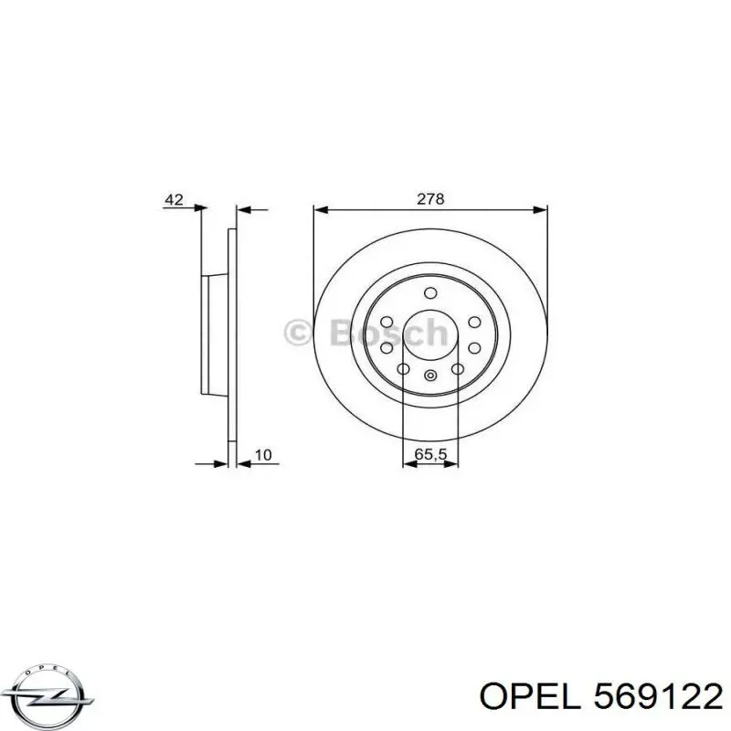 569122 Opel Дискові гальма