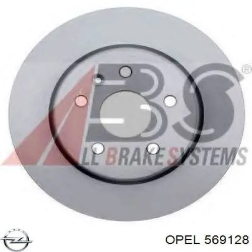 569128 Opel диск гальмівний задній
