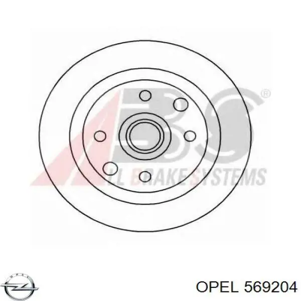 Диск гальмівний задній 569204 Opel