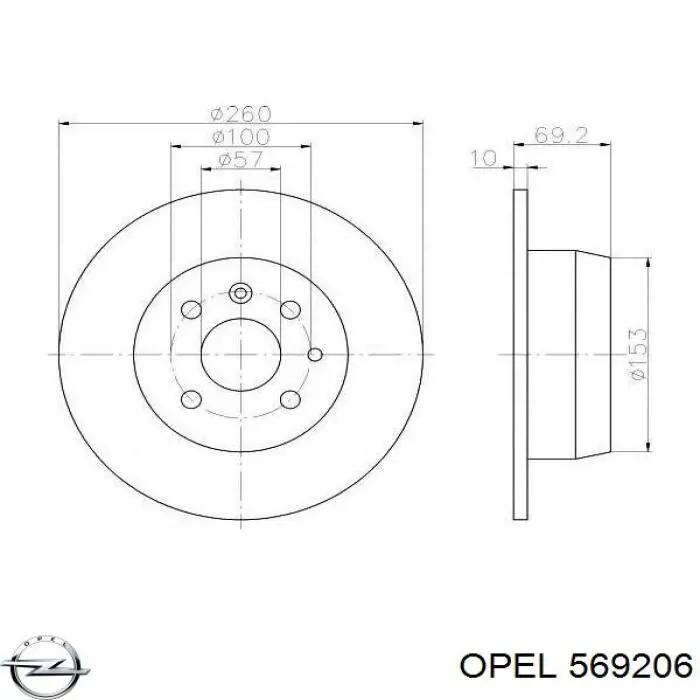 569206 Opel Дискові гальма