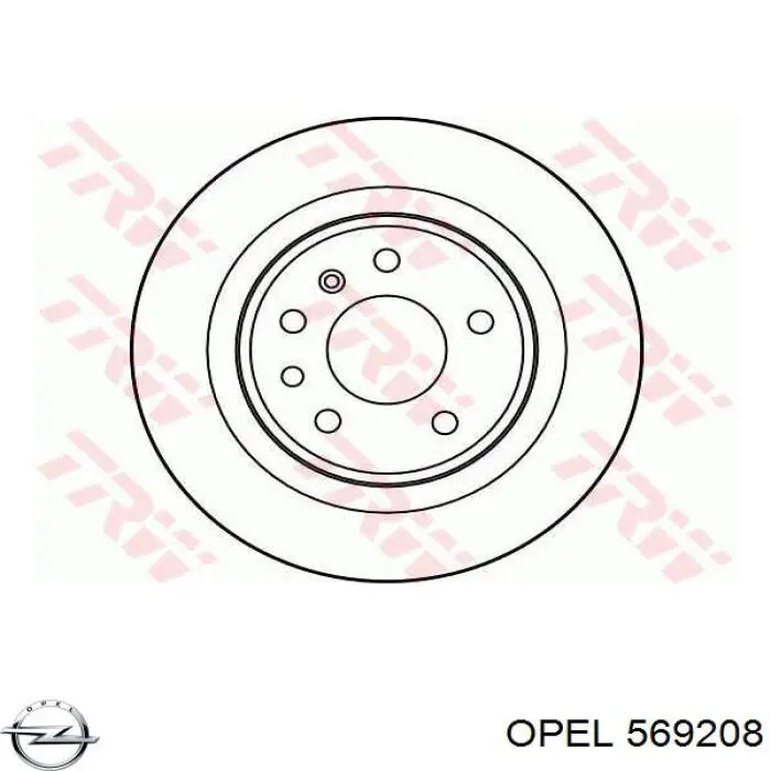 Купити 569208 Opel Диск заднього гальма