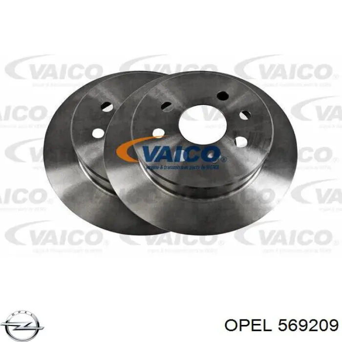 Задні дискові гальма Opel 569209 ціна, від 30.80 USD