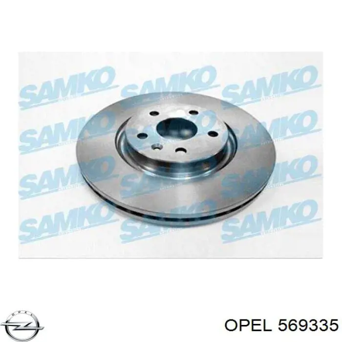 569335 Opel Гальмо дискове переднє