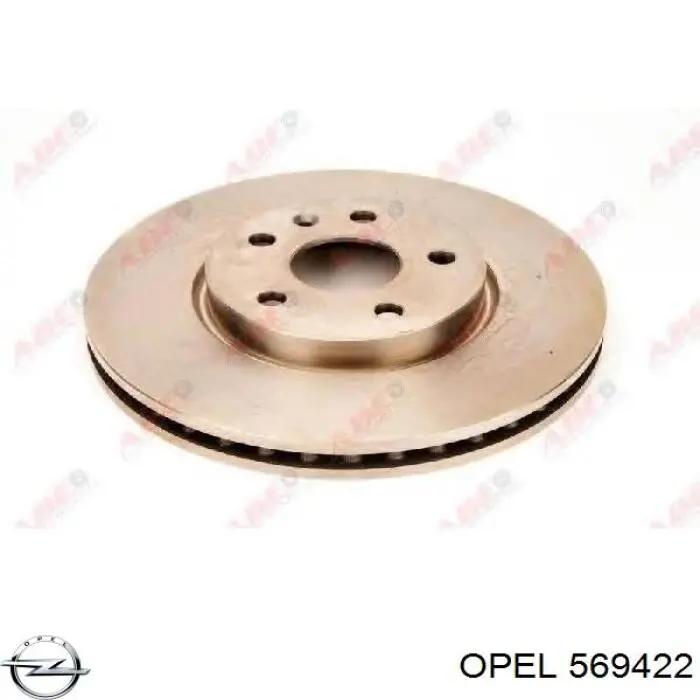 569422 Opel диск гальмівний передній