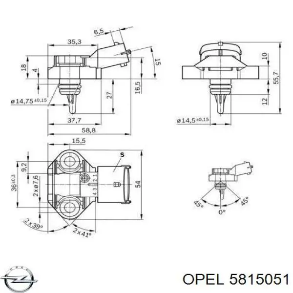 Датчик температури палива Opel 5815051 ціна, від 33.41 USD