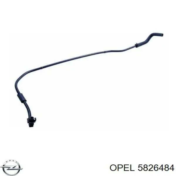 5826484 Opel шланг (патрубок обігріву дросельної заслінки)