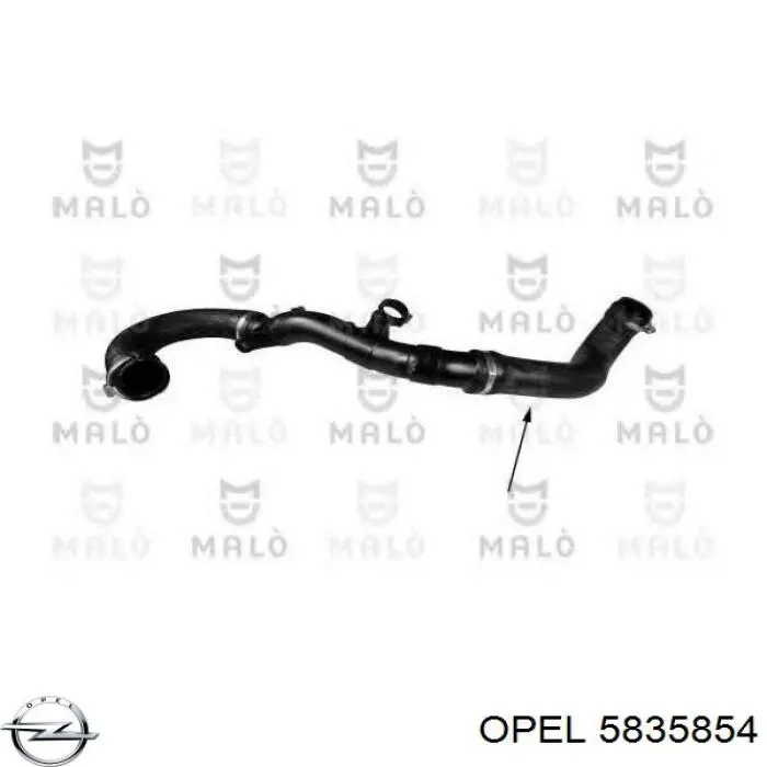 Купити 5835854 Opel Шланг/патрубок интеркуллера