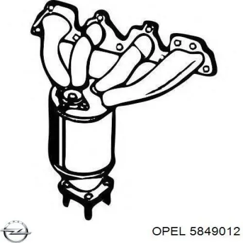 5849012 Opel конвертор-каталізатор (каталітичний нейтралізатор)