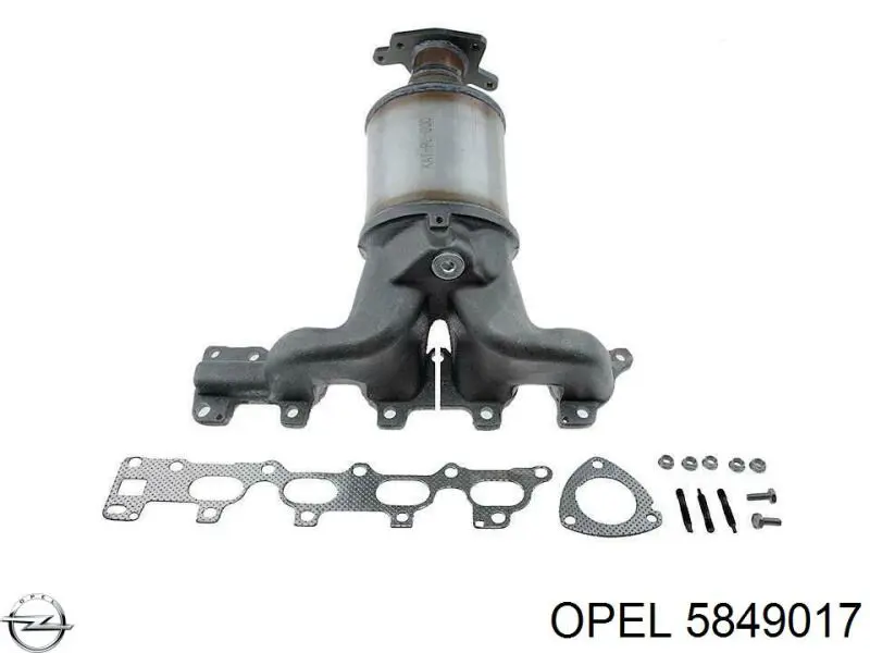 Глушник, передня частина 5849017 Opel
