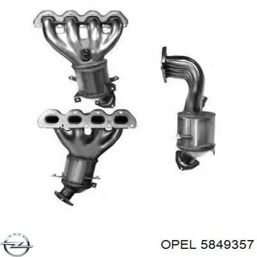 Газопроводи (колектор випускний) Opel 5849357 ціна, від 181.18 USD