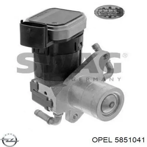 Клапан EGR Opel 5851041 ціна, від 216.34 USD