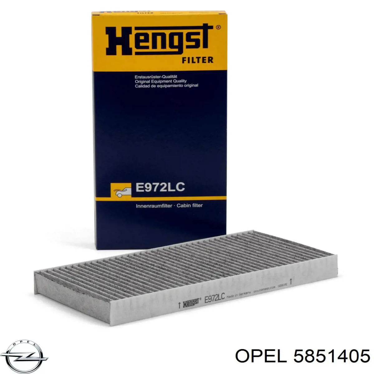 Шланг (патрубок) радіатор EGR, подача 5851405 Opel
