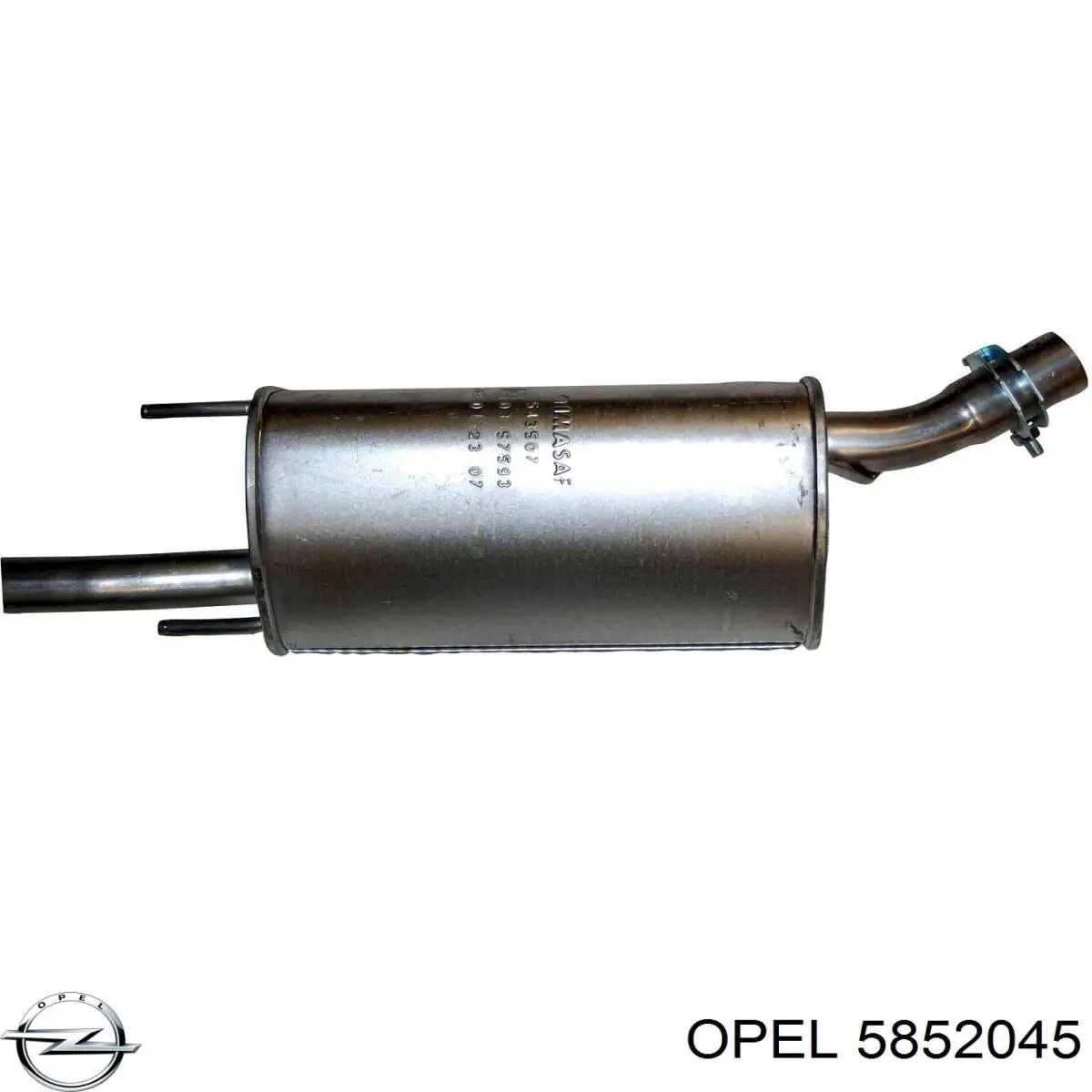 5852045 Opel глушник, задня частина