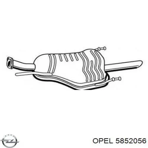 5852056 Opel Глушник, задня частина