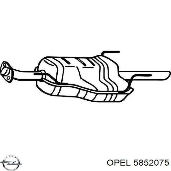 Вихлоп Opel 5852075 ціна, від 77.91 USD