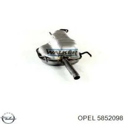 5852098 Opel Глушник, задня частина