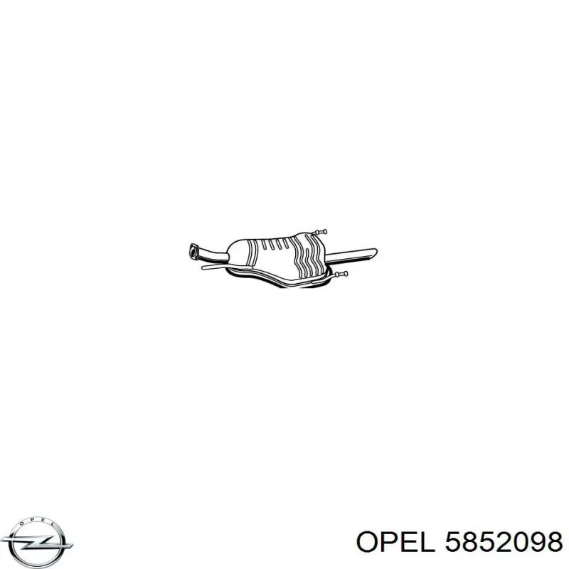 Купити 5852098 Opel Вихлоп