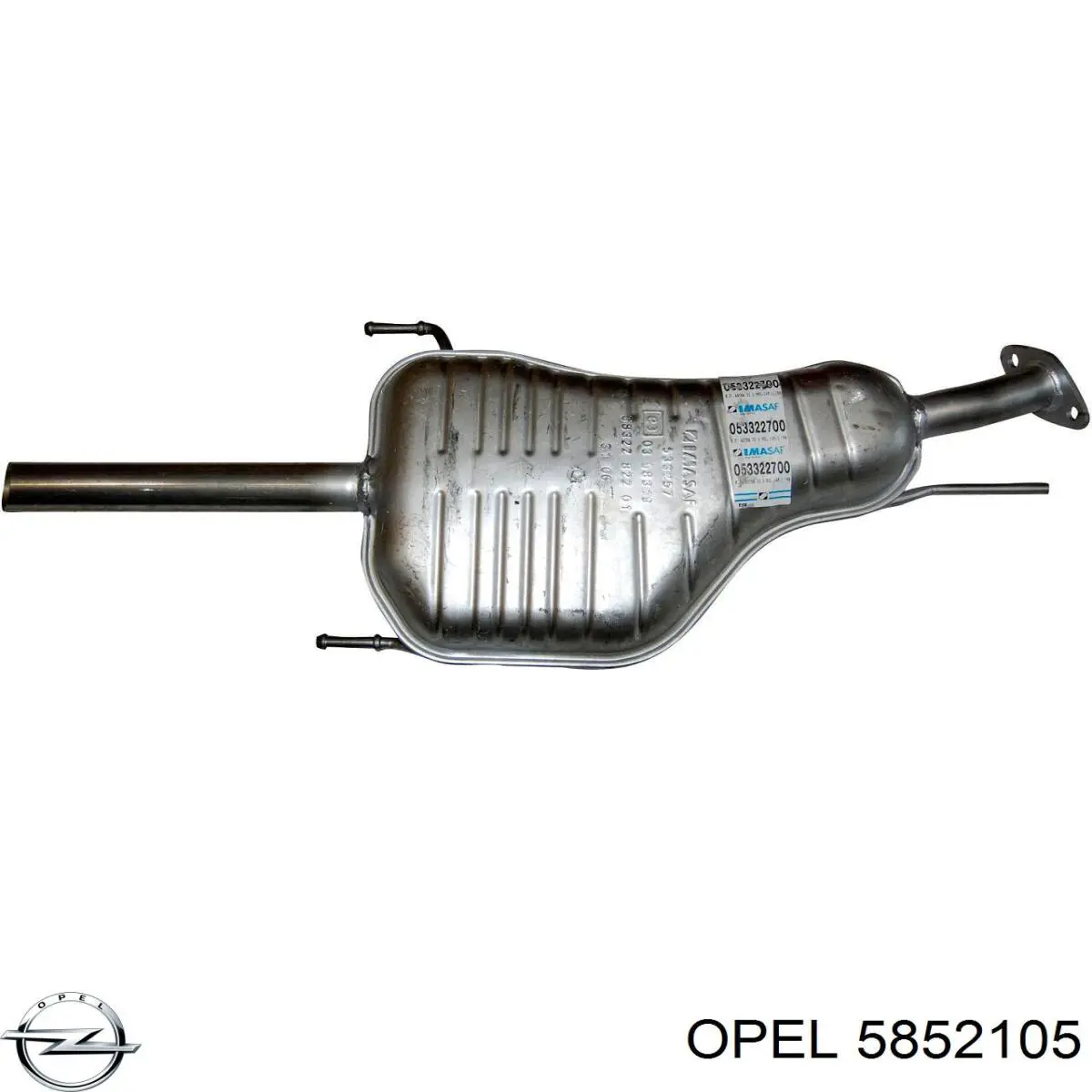5852105 Opel Глушник, задня частина