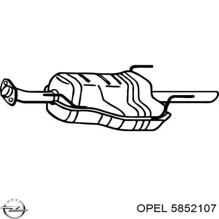 Купити 5852107 Opel Глушник вихлопних газів кінцевий