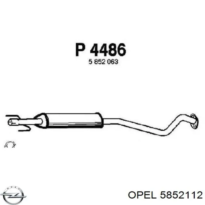 Купити 5852112 Opel Глушник вихлопних газів кінцевий