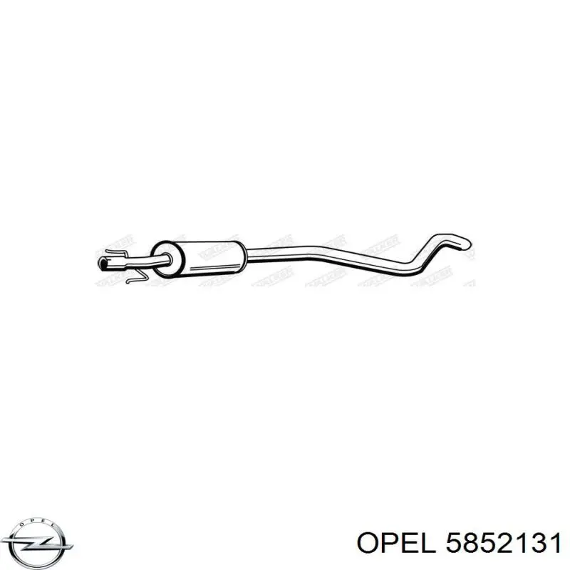 5852131 Opel глушник, центральна частина