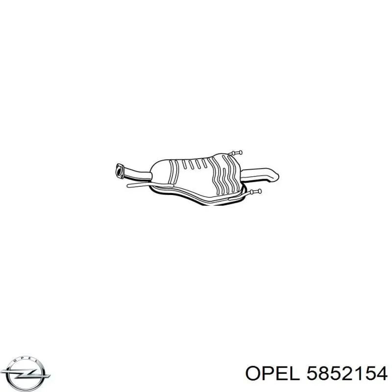 5852154 Opel Глушник, задня частина
