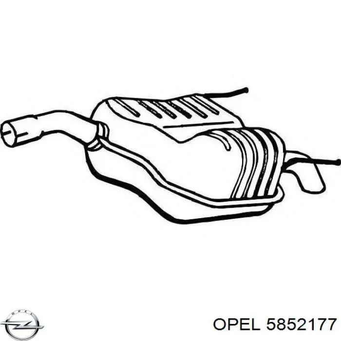 Глушник, задня частина 5852177 Opel