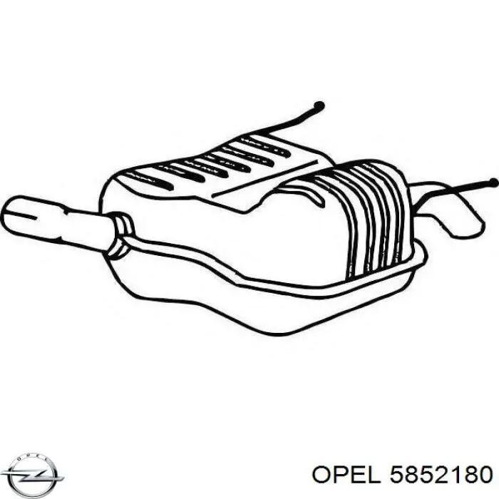 5852180 Opel Глушник, задня частина