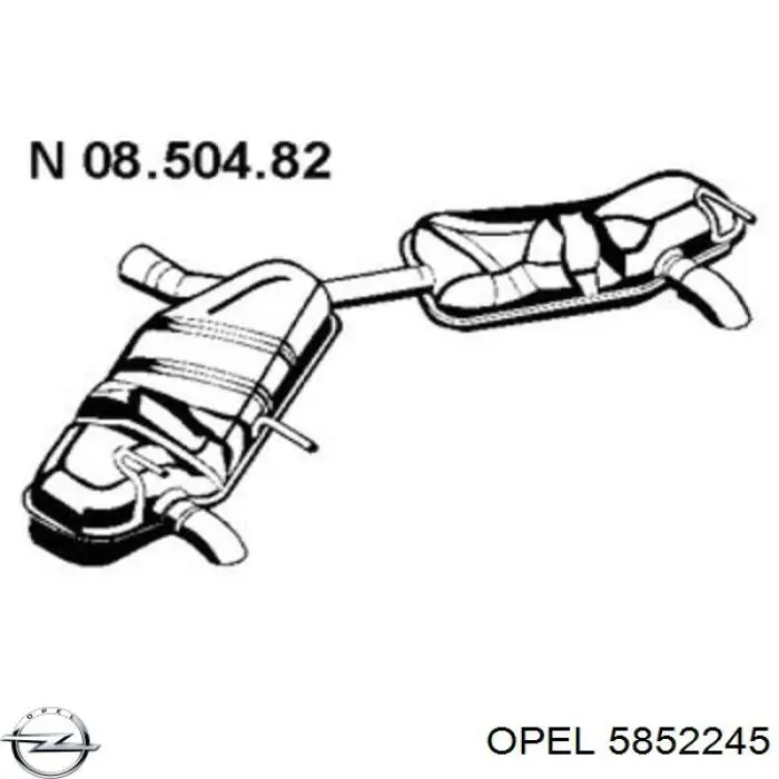 Купити 5852245 Opel Вихлоп