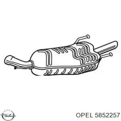 5852257 Opel Глушник, задня частина