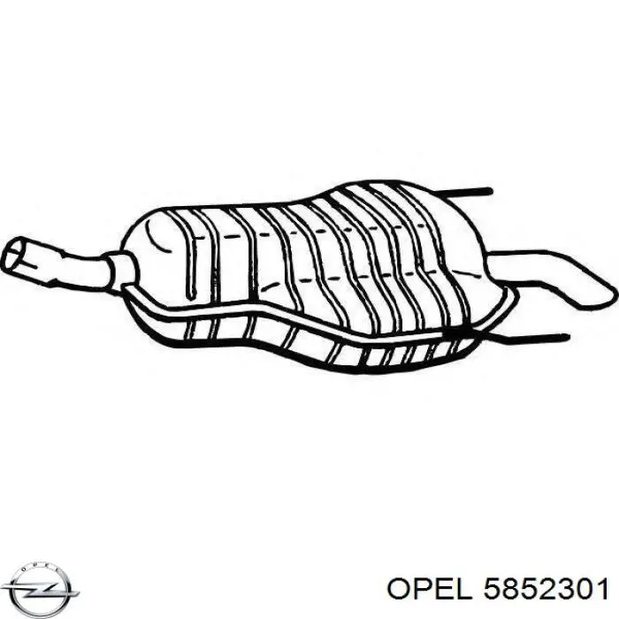 13136983 Opel глушник, задня частина