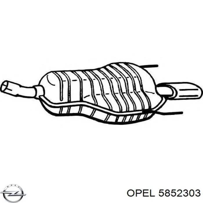 Купити 5852303 Opel Глушник вихлопних газів кінцевий