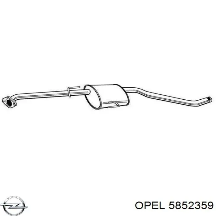 5852359 Opel глушник, центральна частина
