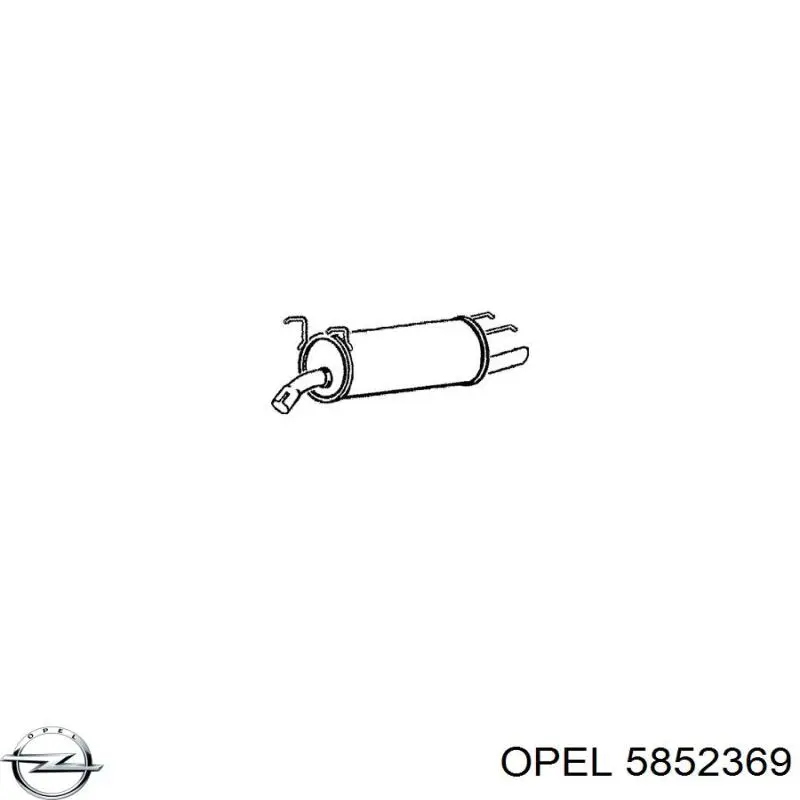 Вихлоп Opel 5852369 ціна, від 96.01 USD
