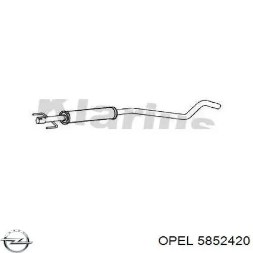Глушник Opel 5852420 ціна, від 58.94 USD