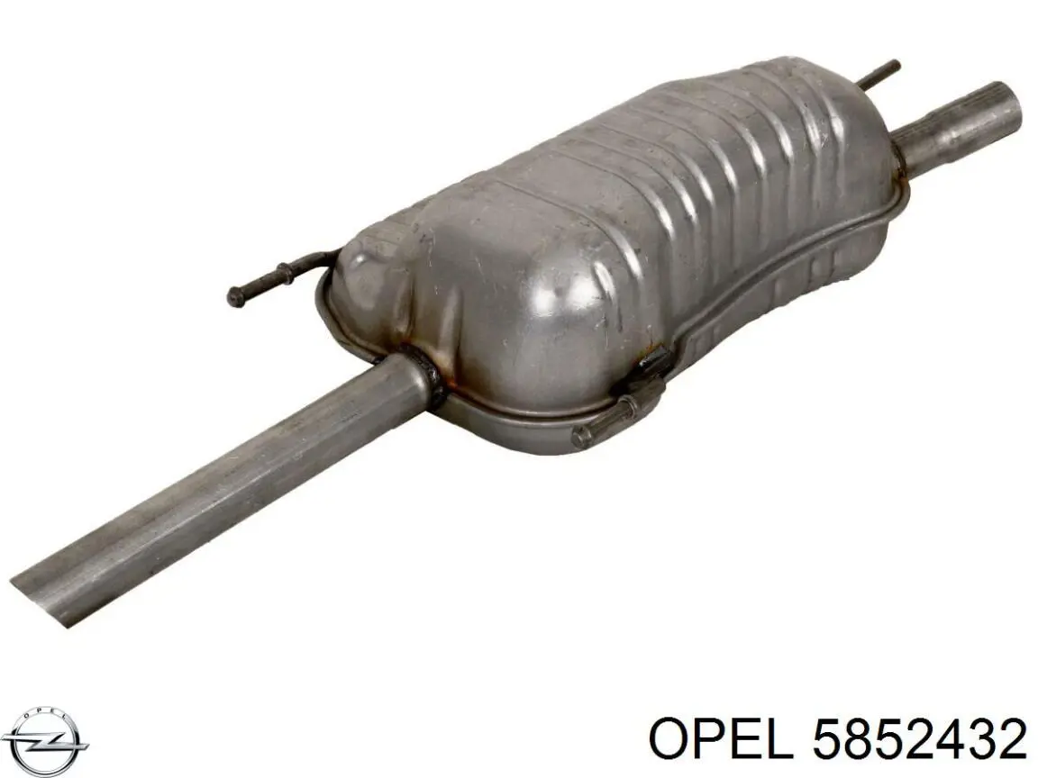 5852432 Opel глушник, задня частина