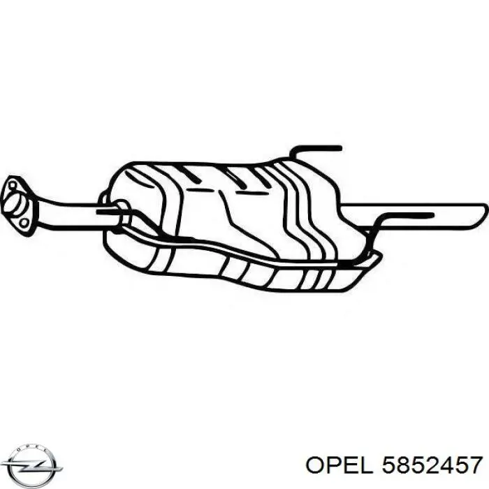 Купити 5852457 Opel Вихлоп