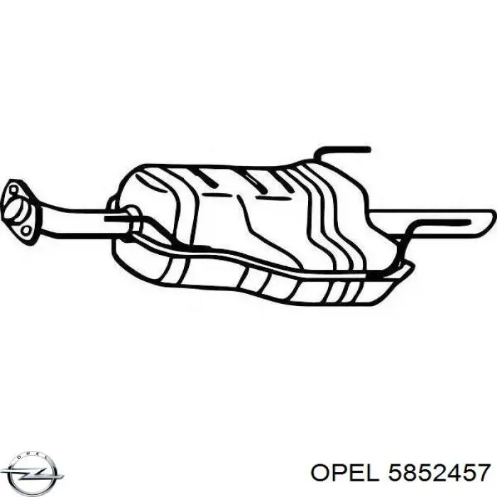 5852457 Opel Глушник, задня частина