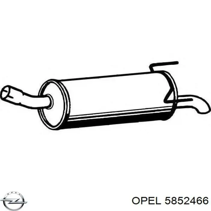 Глушник, задня частина Opel Kadett 500 (Опель Кадет)