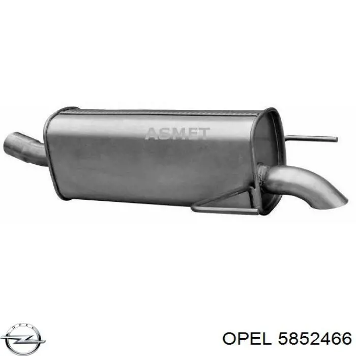 Вихлопна труба Opel 5852467 ціна, від 54.05 USD