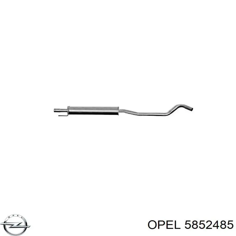 5852485 Opel глушник, центральна частина