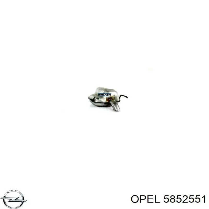 5852551 Opel глушник, задня частина