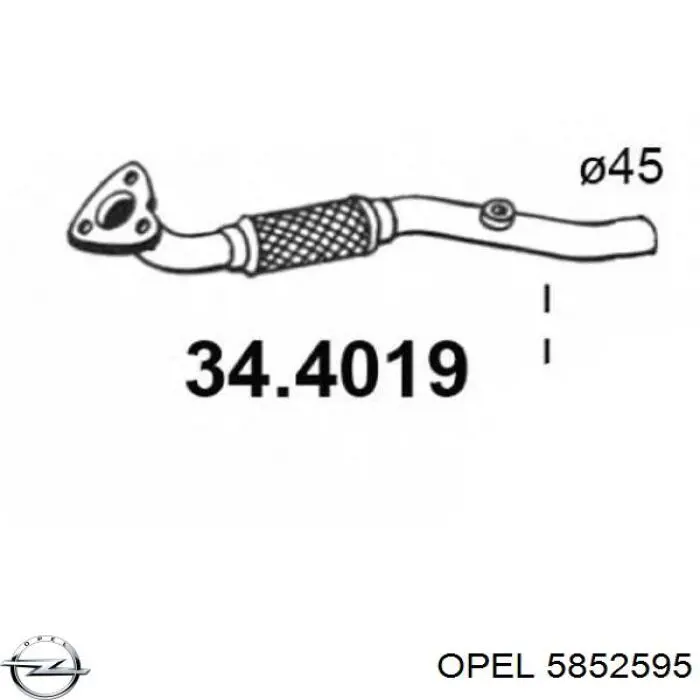 5852595 Opel Глушник передній