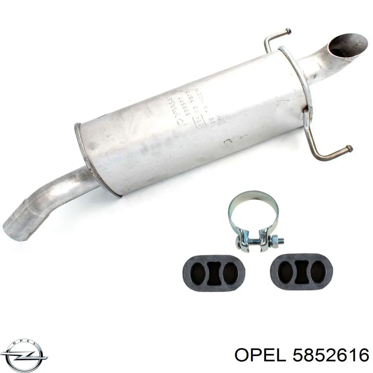 5852616 Opel глушник, задня частина