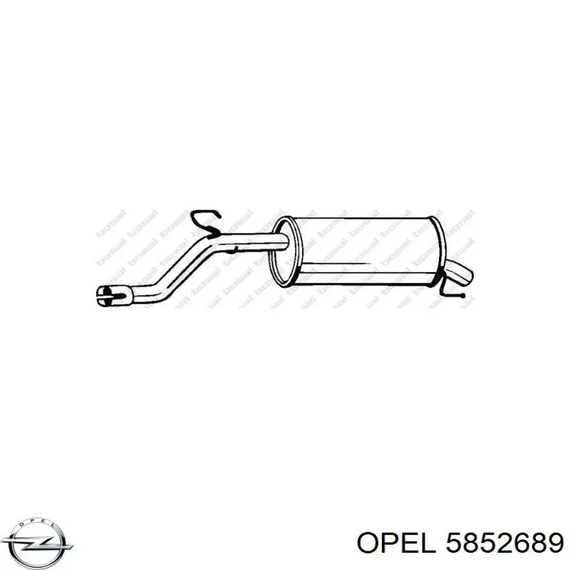 5852689 Opel Глушник, задня частина