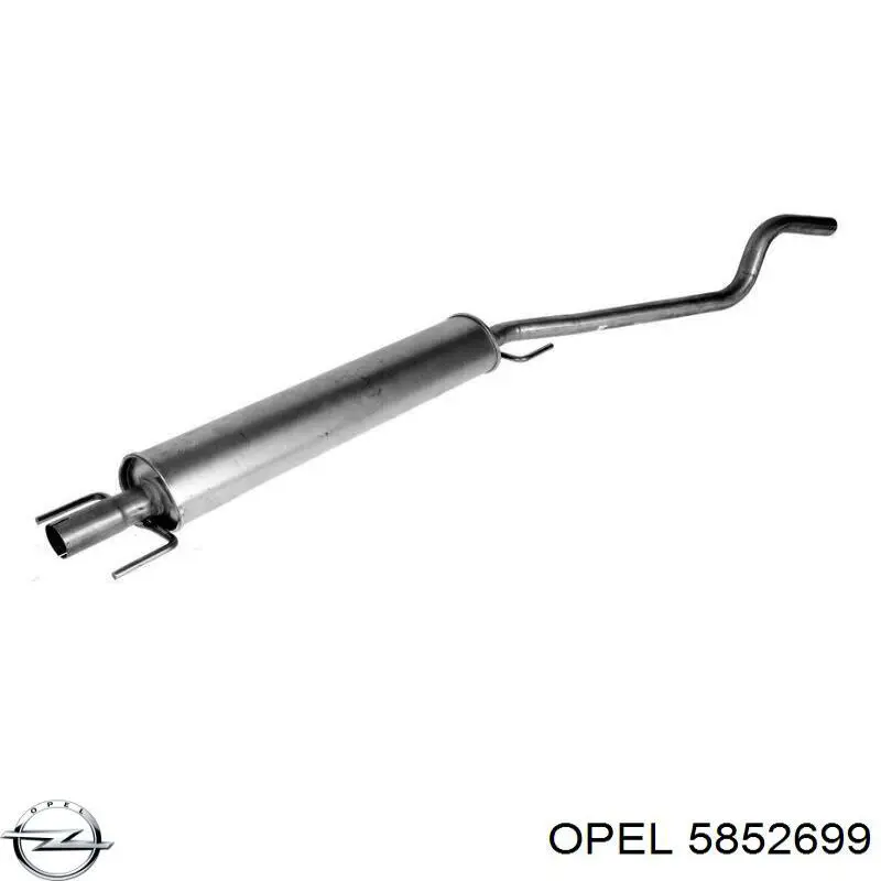 Глушник Opel 5852699 ціна, від 53.95 USD